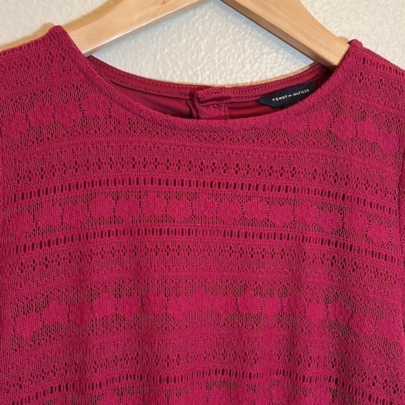 𝅺TOMMY Hilfiger Dark Red Girl Dress - Picture 2 of 14